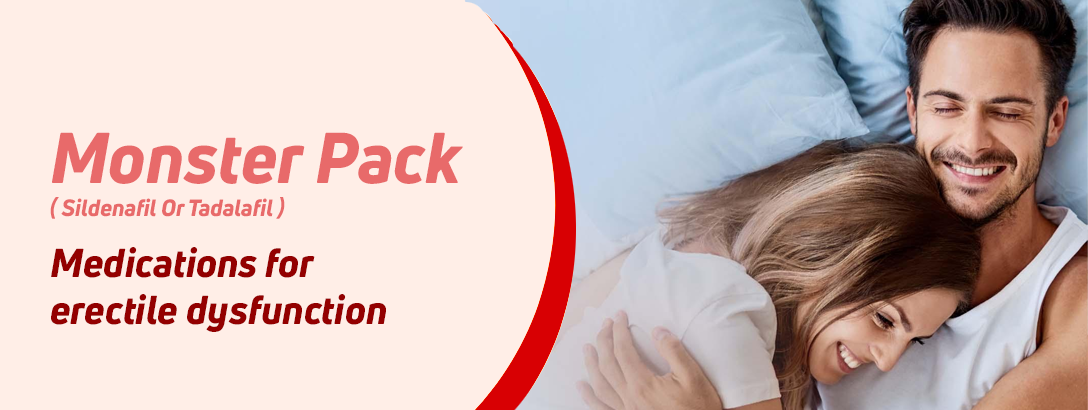 Monster Pack (Sildenafil Or Tadalafil) – The Ultimate Solution for Erectile Dysfunction
