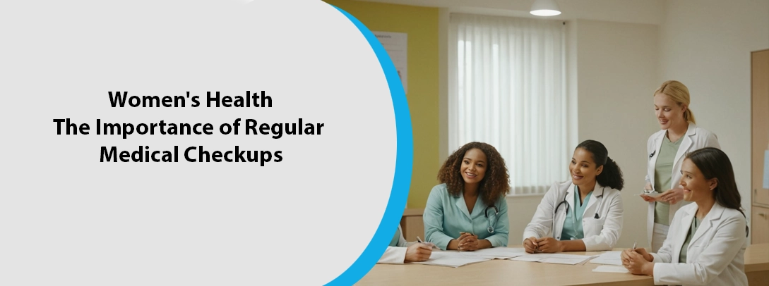 A woman receiving a medical checkup, emphasizing the importance of regular health screenings for women's well-being.